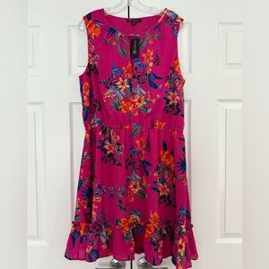 INC International Concepts Women’s Floral Pink A-Line Dress